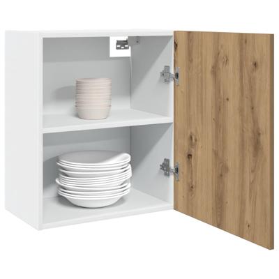 Hangkast 50x31x60 cm bewerkt hout artisanaal eikenkleur