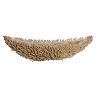 Tafeldecoratie Home ESPRIT Wit Lichtbruin Hout 86 x 25 x 17 cm