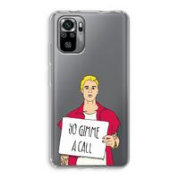 Gimme a call: Xiaomi Redmi Note 10S Transparant Hoesje Gimme a call: Xiaomi Redmi Note 10S Transparant Hoesje