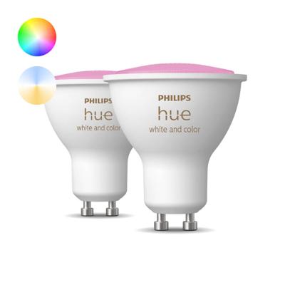 Philips GU10 - 4,3W - White and Color set van 2 - 929003666502