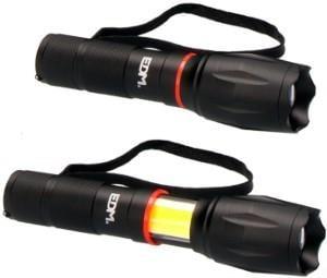EDM LED zaklamp uitschuifbaar 5W +3W aluminium 3xAAA - 5710010