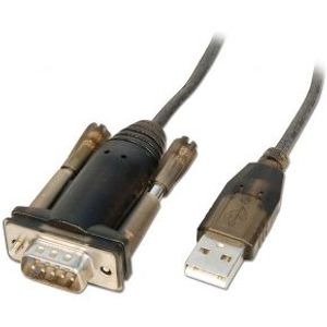Lindy 42855 seriële kabel Grijs, Transparant 1,5 m USB Type-A DB-9
