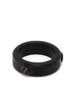 Philipp Plein bague à logo gravé - Noir Philipp Plein bague à logo gravé - Noir