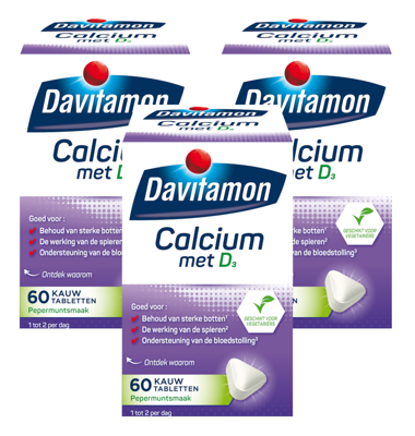 Davitamon Calcium Met Vitamine D Kauwtabletten Multiverpakking