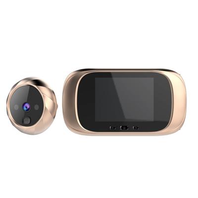 DD1 Smart Electronic Cat Eye met 2 8 inch LCD-scherm ondersteuning infrarood nachtzicht/deurbel/camera (goud)