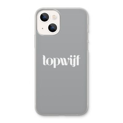 Topwijf Grijs Wit: iPhone 13 Transparant Hoesje