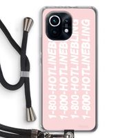 Hotline bling pink: Xiaomi Mi 11 Transparant Hoesje met koord