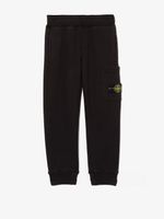 Stone Island Junior pantalon de jogging à patch logo - Noir - thumbnail