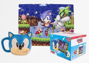 Sonic the Hedgehog Shaped Mug and Puzzle Gift Set