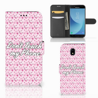 Samsung Galaxy J5 2017 Portemonnee Hoesje Flowers Pink DTMP