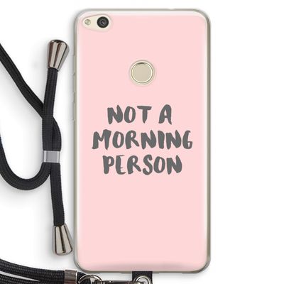 Morning person: Huawei Ascend P8 Lite (2017) Transparant Hoesje met koord