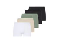 LIVERGY 5 heren boxers (zwart/groen/beige/wit, XL)