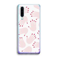 Hands pink: Huawei P30 Transparant Hoesje