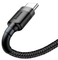 Baseus Cafule USB 2.0 / Type-C Kabel CATKLF-AG1 - 0,5m - Zwart / Grijs - thumbnail