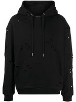 God's Masterful Children hoodie Galaxy à finitions effilochées - Noir