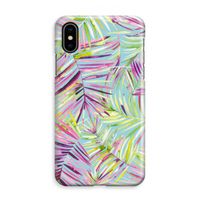 Tropical Palms Blue: iPhone XS Max Volledig Geprint Hoesje