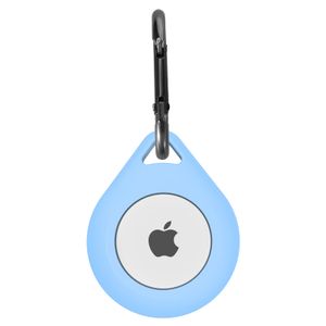 Apple AirTag Silicone Druppel Sleutelhanger - Lichtblauw