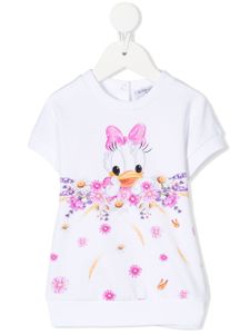 Monnalisa robe-sweat Daisy Duck - Blanc