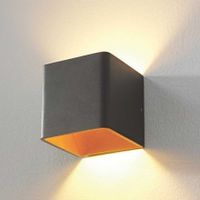 Artdelight Wandlamp Fulda 10x10 cm goud zwart - thumbnail
