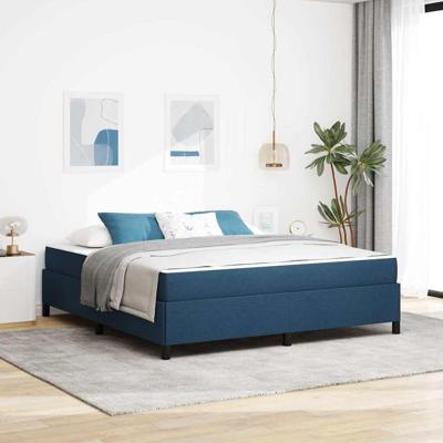 Boxspring bed Blauw en Zwart 180 x 200 cm