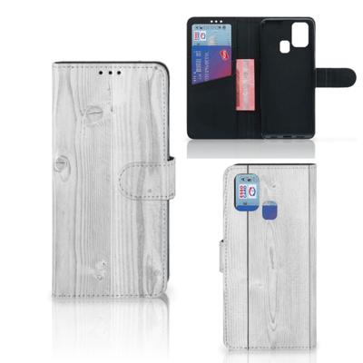 Samsung Galaxy M31 | Book Style Case | White Wood