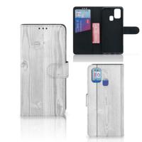 Samsung Galaxy M31 | Book Style Case | White Wood
