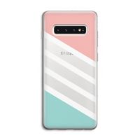 Strepen pastel: Samsung Galaxy S10 4G Transparant Hoesje