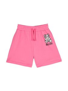 Moschino Kids short à logo imprimé - Rose