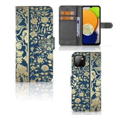 Samsung Galaxy A03 Hoesje Beige Flowers