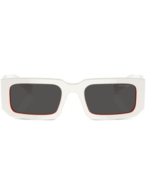 Prada Eyewear lunettes de soleil à monture rectangulaire - Blanc