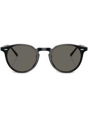 Oliver Peoples lunettes de soleil teintées à monture ronde - Noir