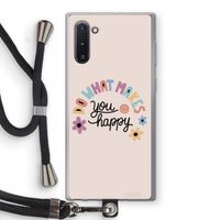 Happy days: Samsung Galaxy Note 10 Transparant Hoesje met koord