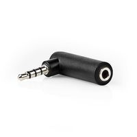 Nedis Stereo-Audioadapter | 3,5 mm Male | 3,5 mm Female | 90° Gehoekt | 1 stuks - CAGB22980BK CAGB22980BK - thumbnail