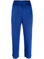 Pleats Please Issey Miyake pantalon court plissé Mc August - Bleu