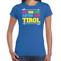 Apres ski t-shirt voor dames - anton aus tirol - blauw - apres ski/wintersport - skien - thumbnail