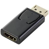 Renkforce RF-5506962 DisplayPort / HDMI Adapter [1x DisplayPort stekker - 1x HDMI-bus] Zwart Vergulde steekcontacten