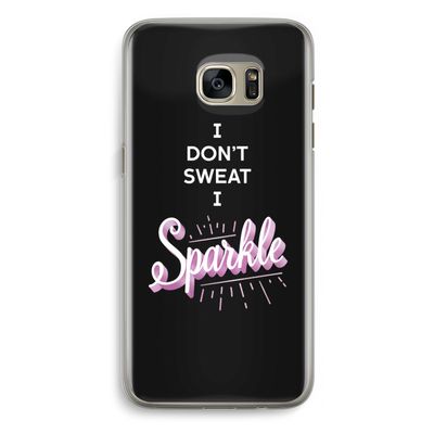 Sparkle quote: Samsung Galaxy S7 Edge Transparant Hoesje