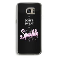 Sparkle quote: Samsung Galaxy S7 Edge Transparant Hoesje