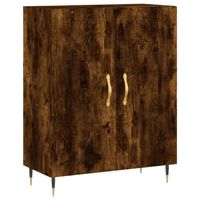 The Living Store Classic Dressoir - Gerookt eiken - 69.5 x 34 x 90 cm - Bewerkt hout - thumbnail