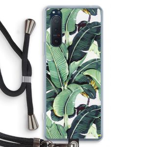 Bananenbladeren: Sony Xperia 5 II Transparant Hoesje met koord