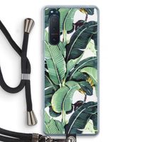 Bananenbladeren: Sony Xperia 5 II Transparant Hoesje met koord