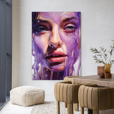 Urban Cotton Wandkleed 'Silver' 80 x 110cm in Frame - black Urban Cotton Wandkleed 'Silver' 80 x 110cm in Frame - black