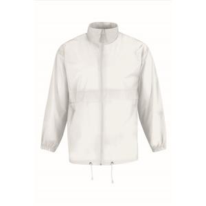 Windjas/windbreaker - heren - wit - met capuchon