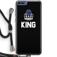 King zwart: Huawei P Smart (2018) Transparant Hoesje met koord