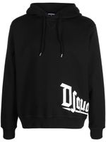 DSQUARED2 hoodie en coton à logo imprimé - Noir