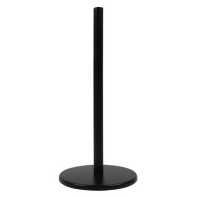 Keukenrolhouder - RVS - zwart - 33 cm