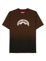 sprayground kid t-shirt imprimé à carreaux - Marron