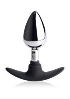 Dark Invader Metal & Silicone Anal Plug - Medium