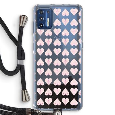 Ass 'n Titties: Motorola Moto G9 Plus Transparant Hoesje met koord
