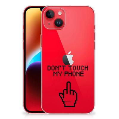 iPhone 14 Plus Silicone-hoesje Finger Don't Touch My Phone iPhone 14 Plus Silicone-hoesje Finger Don't Touch My Phone